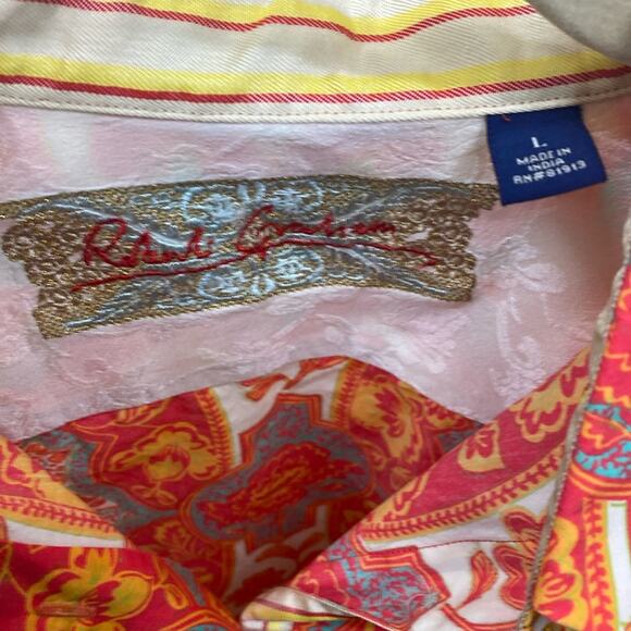 Robert Graham women’s size large Paisley, print button-down shirt - Picture 2 of 5
